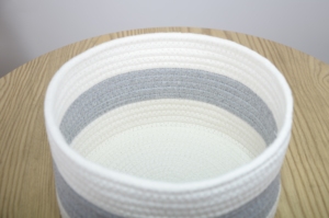 Commercio all'ingrosso Mini cesti di stoccaggio della <span class=keywords><strong>corda</strong></span> di cotone-organizzatori di giocattoli per bambini, porta asciugamani per la casa, contenitori per vasi di piante - Product Image 5