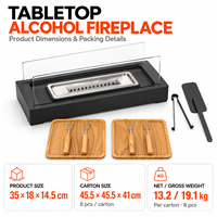 Cheminée à éthanol de table en gros pour la décoration de la maison, des hôtels et des restaurants, brûleur au bioéthanol, logo personnalisé, usine OEM