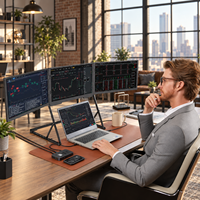 Moniteur portable triple écran pour ordinateur portable, extension d'écran multi-écrans pour le travail, le bureau et le télétravail.