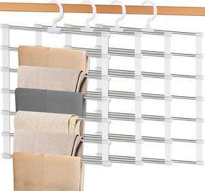 Porte-pantalons en gros à 4/6/8 niveaux, organisateur de placard pour pantalons, en acier inoxydable - Product Image 5