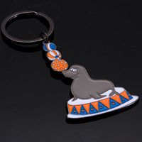 Porte-clés en métal personnalisé, porte-clés personnalisé avec des animaux de cirque pour les souvenirs des parcs d'attractions et les cadeaux pour les fêtes d'enfants