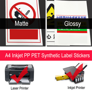 Imprimables <span class=keywords><strong>A3</strong></span> A4 A5 taille PP PET auto-adhésif étanche vinyle étiquette autocollant papier mat brillant jet d'encre imprimantes <span class=keywords><strong>Laser</strong></span> 80-100gsm - Product Image 3