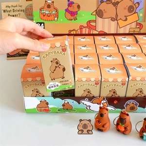 畅销水豚图24件/套聚氯乙烯钥匙扣吊坠惊喜礼品盲盒儿童节新奇礼品学生奖 - Product Image 3