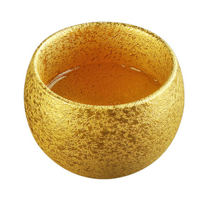 Tasse à whisky en céramique dorée de haute qualité, peinte à la main, de marque Heraeus Allemagne, avec logo personnalisé, pour café ou thé. - Product Image 2