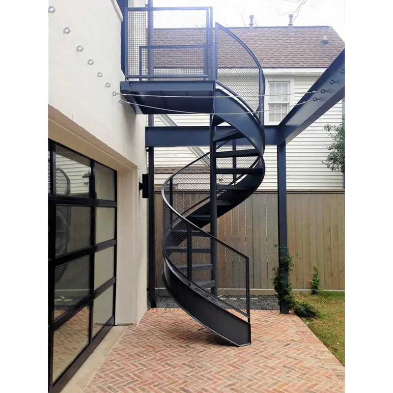 दौर सीढ़ी/परिपत्र स्टील सीढ़ी सीढ़ियों के लिए विरोधी पर्ची के साथ पट्टी