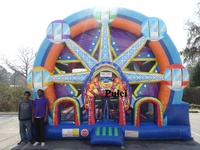 Styles commerciaux de fête d'équipement d'amusement gonflable de château combiné gonflable de grande roue extérieure divers
