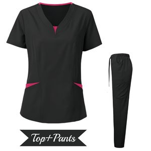 Gommage médical robe chirurgicale d'allaitement gommage élastique de haute qualité soins de santé pharmacie couleur unie uniforme vente en gros vêtements de travail unisexe - Product Image 4