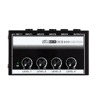 Mini-mixeur audio ultra-compact 4 canaux à réduction de bruit pour microphones d'instruments, idéal pour la maison, la scène et le studio