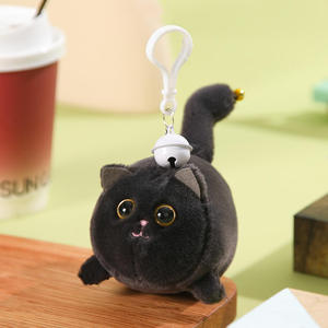 Jouets en peluche à queue qui bouge doucement pour enfants, cadeaux, animaux en peluche mignons, <span class=keywords><strong>chien</strong></span>, chat, cochon, panda, porte-clés avec cloche - Product Image 1