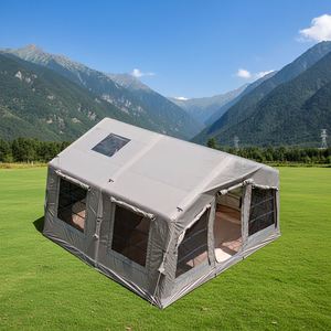 Custom Logo Luxury <b>Large</b> <b>Inflatable</b> Oxford PVC Two Bedrooms Tent 5-7 Persons Waterproof Durable Four-Season Portable Outdoor - Product Image 4