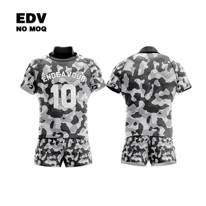 Maillot de rugby personnalisé en tissu hautement extensible Maillot de rugby à rayures avec sublimation complète et logo de broderie pour hommes - Product Image 3