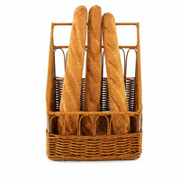 Panier à baguettes multifonction en rotin PP écologique pour restaurant, boulangerie, présentoir, rangement, organisateur, style français