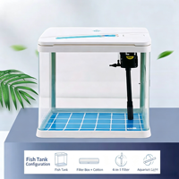 USMILEPET Aquarium multifonctionnel en acrylique, mini aquarium de bureau pour la maison et le bureau, pour poissons de compagnie