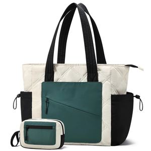 Lightweight Puffer Shopping <b>Bag</b> 2-PC Travel Handbags Weekender <b>Overnight</b> <b>Bag</b> Quilted Carry on Tote <b>Bag</b> - Product Image 3
