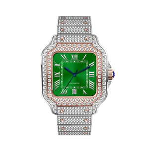 Reloj OEM para Hombre VVS1 Moissanite, Reloj de Pulsera Cuadrado de 40 mm, Resistente al Agua 50 m, Fecha Automática, Estilo Hip Hop, Joyería Brillante - Product Image 6