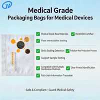 Sachet d'emballage dentaire stérile jetable imprimé sur mesure, sachet à ouverture facile haute barrière conforme aux normes médicales pour produits buccaux absorbables
