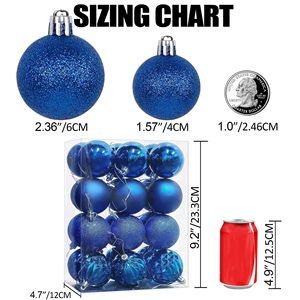 Boules de Noël Assorties en Gros Brillantes, Mat et Scintillantes, Décorations Serties de Diamants à Suspendre pour Arbre et Maison - Product Image 2