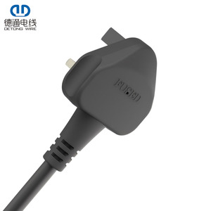 <span class=keywords><strong>Enchufe</strong></span> de Alimentación con Fusible de 3 Pines con Certificación ASTA DT-101 UK BS 1363, con Pin de Tierra de Plástico Simulado para Electrodomésticos, 3A 250V, Negro - Product Image 2