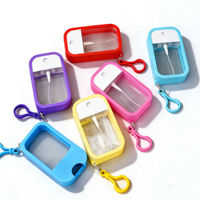 Mini flacon pulvérisateur de parfum de poche personnalisé, rechargeable, en plastique transparent, avec porte-clés, pour désinfectant antibactérien en format carte