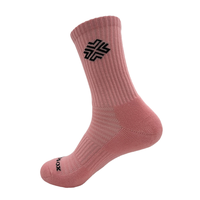 RIHOSOX Chaussettes de sport en coton de qualité supérieure Logo personnalisé Design coloré anti-dérapant à la mode pour hommes femmes Saison d'hiver Bas de manchette