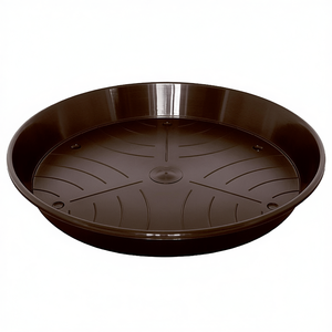 GELI Plateau pour pot 27 cm Marron Rond, soucoupe pour plantes, drainage de l'eau, utilisation en jardin - Product Image 2