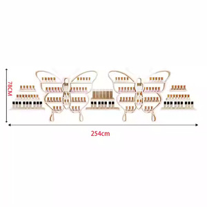 Étagère murale en fer forgé en forme de papillon pour salon de beauté, étagère nano dorée, présentoir pour vernis à ongles, blanc rose - Product Image 6
