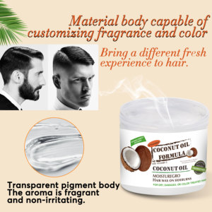 Cire capillaire à la noix de <span class=keywords><strong>coco</strong></span> non grasse OEM pour hommes, <span class=keywords><strong>coiffure</strong></span> personnalisée, sans flocons blancs, cire coiffante pour cheveux - Product Image 6