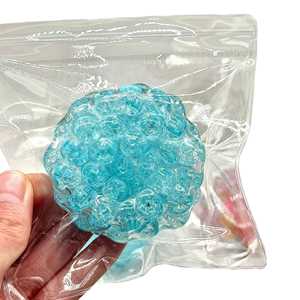 Balle anti-stress souple de 6 cm en forme de perle froissée, gemme, glaçon ou gâteau de riz glutineux, jouet de décompression pour filles de 14 ans et plus - Product Image 1
