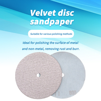 Papier abrasif en oxyde d'aluminium blanc de 5 pouces (125 mm) avec trou central, papier abrasif à crochets et boucles, disque abrasif pour le polissage et le meulage