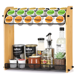 SOPEWOD Cup Holder Large Capacity Coffee Pod Holder Bar Accessories and Storage Organizer Rack