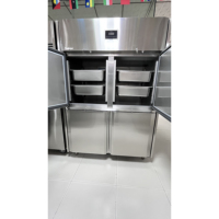 Congélateur vertical commercial Belnor à 4 portes en acier inoxydable 1200L 0~5 Compresseur Secop R290