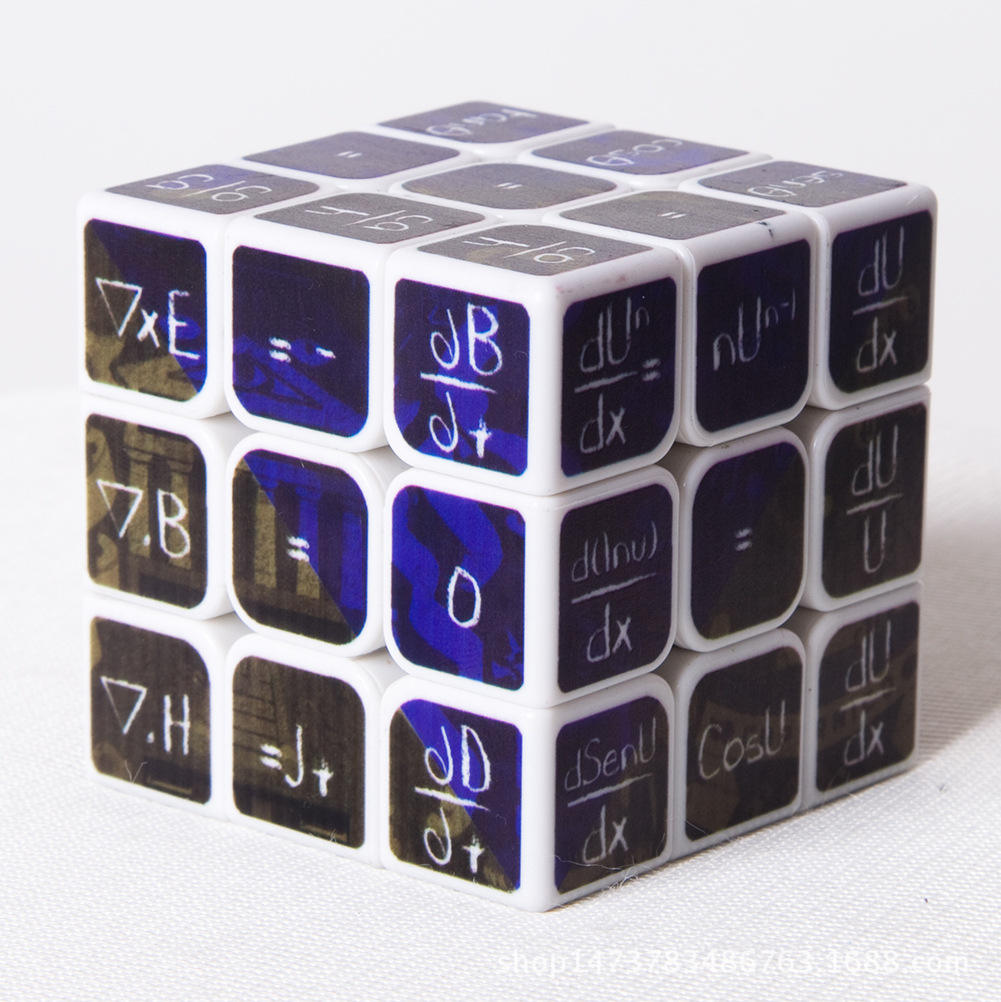Matemáticas cubo mágico blanco
