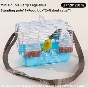 USMILEPET, gran oferta, jaula para pájaros ornamental pequeña de plástico y alambre, fácil de llevar, una gran opción para los dueños de mascotas en movimiento - Product Image 3