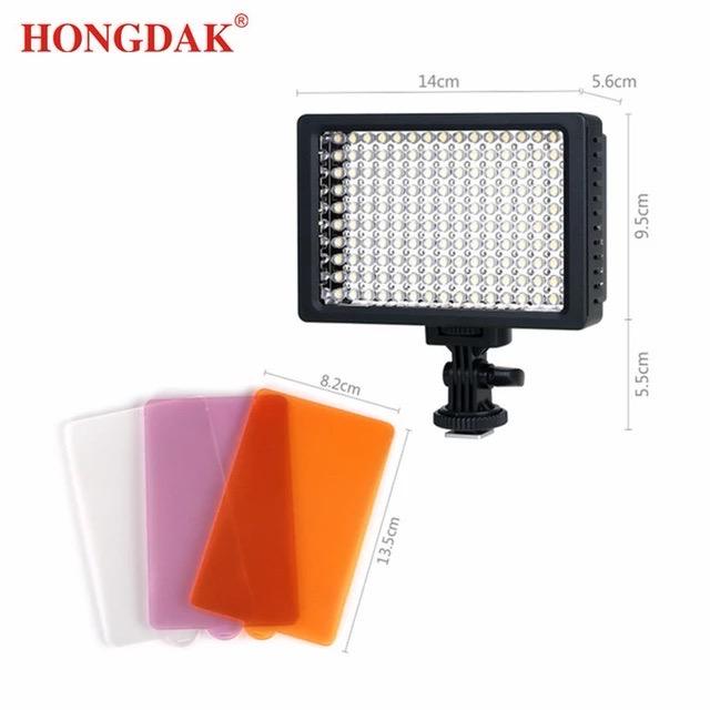 Hongdak Custom 9.6W 3200K 5600K Dimmable LED Video Camera HD Light for Canon Nikon Pentax Sony Olympus