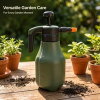 Pulvérisateur de jardin multifonctionnel haute pression 1,5 L, brumisateur à fine brume, buses en plastique, pompe manuelle, buse amovible pour l'entretien des plantes