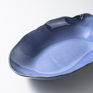 Design Durável Vajilla De Porcelana Vajilla Azul Porcelana Louça Turquia Seafood Oval Peixe Frango Prato De Servir - Product Image 4