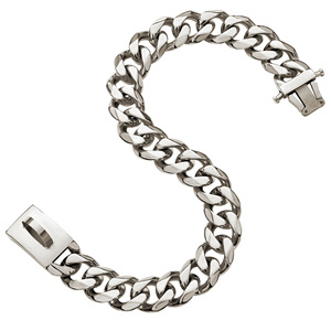 Collar de acero inoxidable para perro, cadena de eslabones con Logo personalizado, color negro - Product Image 3