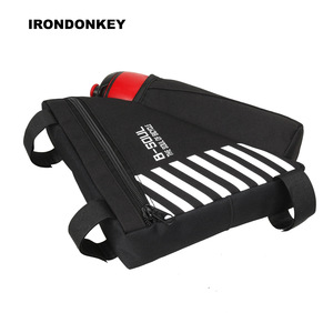 IRONDONKEY Bicycle100 % bolsa de bicicleta impermeable Bolsa De Teléfono triángulo haz sillín tubo bolsa bicicleta de montaña Kit de <span class=keywords><strong>herramientas</strong></span> y soporte para botella de agua - Product Image 2