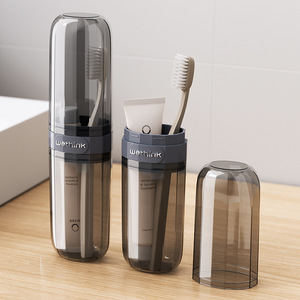 Set da Viaggio Portatile Tre-in-Uno in Plastica con Bicchiere per Gargarismo e Spazzolino con Porta Dentifricio - Product Image 2