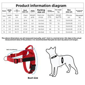 Arnés para perros de nailon con patrón sólido ligero superventas, chaleco con correa para mascotas a prueba de explosiones para razas medianas y grandes, botón acolchado - Product Image 3