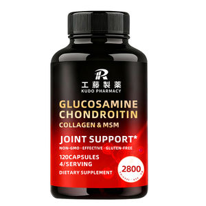 Capsules de <span class=keywords><strong>Glucosamine</strong></span> <span class=keywords><strong>HCl</strong></span> OEM/ODM, 120 unités, Compléments alimentaires pour la santé des articulations et des os, Végétaliens, Biologiques, Faibles en glucides, Halal, Pour femmes enceintes - Product Image 1