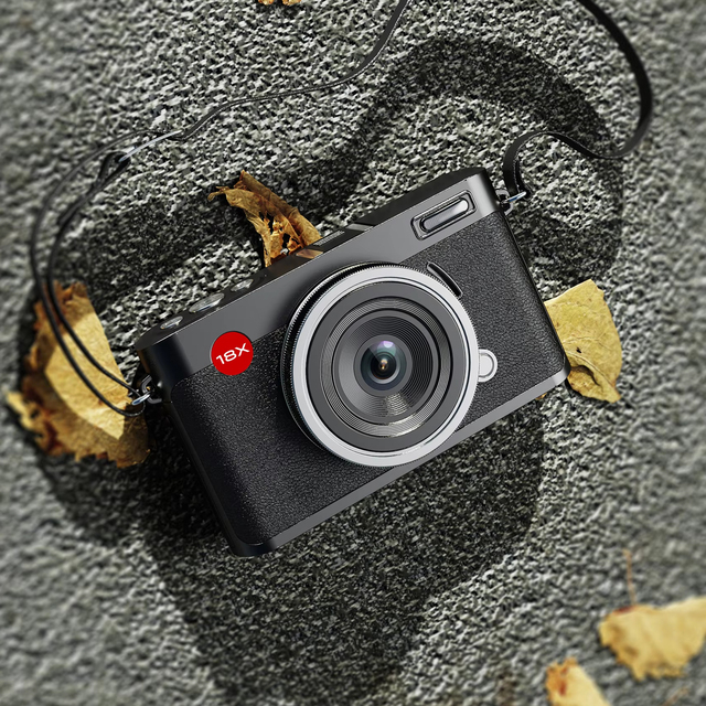 64MP 17x-30x Optical Zoom Image Stabilization CMOS Sensor 5K HD Mirrorless Vlog Camera for Photography