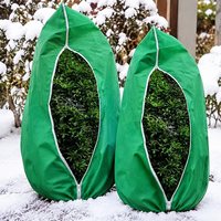 Couverture de protection contre le gel réutilisable avec fermeture éclair, 1,8 m x 2 m, pour plantes d'extérieur, arbustes, jardin, entretien hivernal