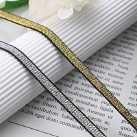 Sangles élastiques métalliques extensibles dorées et argentées de 1cm/2cm pour soutien-gorge de vêtements