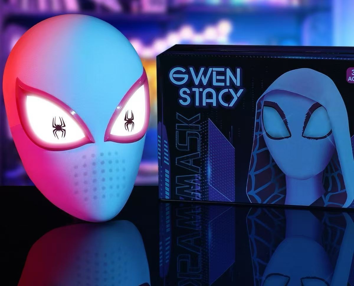 Máscara de Queen Gwen con Control de Mandíbula + Ojos Iluminados
