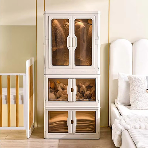 Tủ đựng đồ gấp gọn 8009 để quần áo với ngăn xếp có thể thu gọn và thùng đựng đồ bằng nhựa - Product Image 4