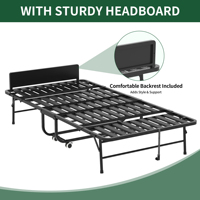 Lit simple pliable de grande taille pour adultes, meubles de chambre multifonctionnels