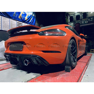 Per <span class=keywords><strong>Porsche</strong></span> 718 Boxster Cayman Aggiornamento GT4 Kit Corpo Anteriore Paraurti Posteriore <span class=keywords><strong>Lip</strong></span> Divisori Mento Spoiler Diffusore - Product Image 4