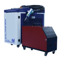 Nueva Máquina de Soldadura Láser de Fibra 5 en 1 con Sistema de Enfriamiento por Agua para Celdas de Batería, Tipo Portátil