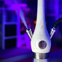 Offre Chaude Chicha en Bois de Haute Qualité Narguilé de Luxe Tendance Portable avec Tige en Acier Inoxydable